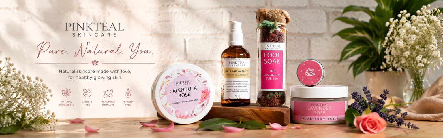 Pinkteal Skincare natural skincare collection